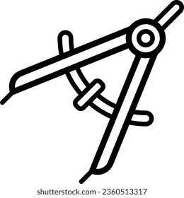 Linear icon compass for drawing as an editable outline for your design