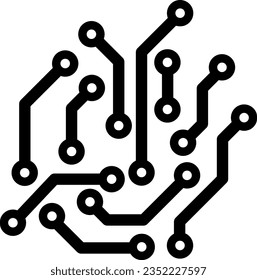 Linear icon as concept of circuit
