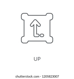 Up linear icon. Up concept stroke symbol design. Thin graphic elements vector illustration, outline pattern on a white background, eps 10.