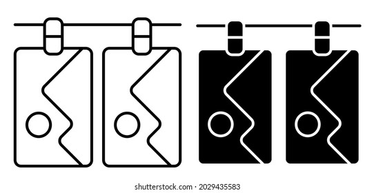 Linear icon. Couple of dry shots. Preprocessing and drying of professional photos. Simple black and white vector on white background