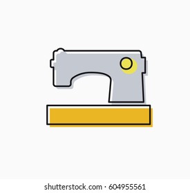Linear icon of craft sewing