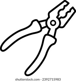 Linear icon of crimping pliers
