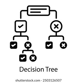 A linear icon of decision tree