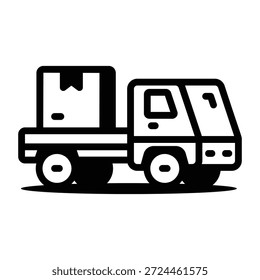 Ein lineares Symbol, das eine Lieferabholung darstellt