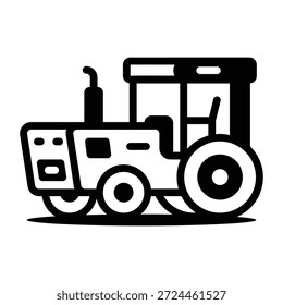 Ein lineares Symbol, das einen Traktor darstellt