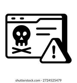 A linear icon depicting a web virus