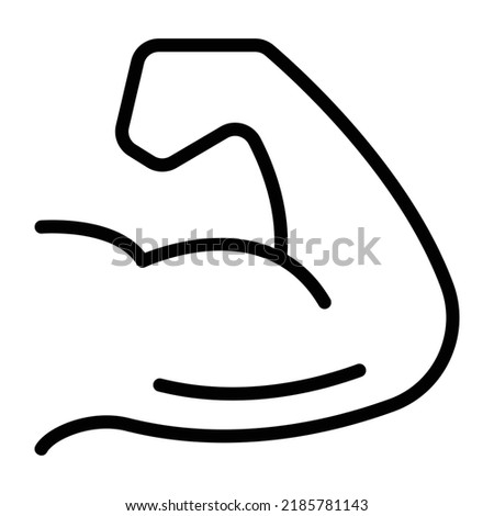 A linear icon design of bicep 