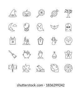Linear icon design Halloween concept. Vector illustration.