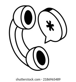 Ein lineares Icon-Design für medizinische Anrufe 