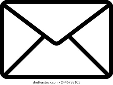 Icono lineal del sobre, correo electrónico o mensaje entrante