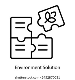 Here’s a linear icon of environment solution 