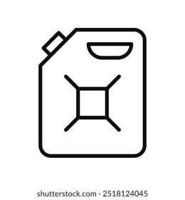 Linear icon of gas canister. Vector