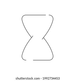 Linear icon of hourglass. Time concept. Vector illustration. EPS 10.