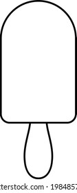 Linear icon with ice cream. Sweet frozen dessert. Various types of ice cream. Sundae outline logo. 