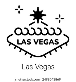 A linear icon of las vegas