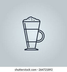 Linear icon of latte 