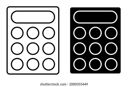 Linear Icon. Learning Tools. Calculation Of Finances And Accurate Accounting. Simple Black And White Vector