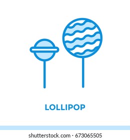 Linear icon LOLLIPOP of bakery, cooking. Pictogram in outline style. Suitable for mobile apps, websites and presentation