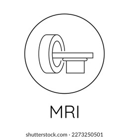 imágenes de resonancia magnética de icono lineal, RM