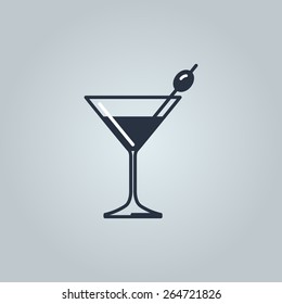 Linear icon of martini