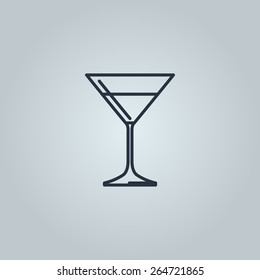 Linear icon of martini