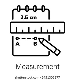 Here’s a linear icon of maths measurement 