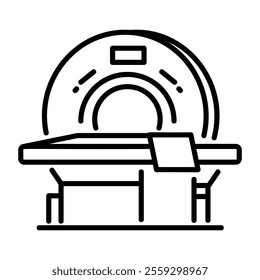 A linear icon of mri machine 