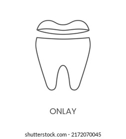 Icono lineal en línea. Ilustración vectorial para clínica dental