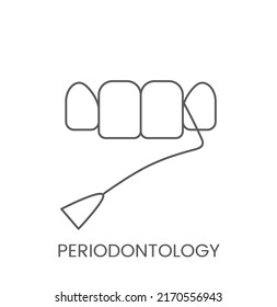 Linear Icon Periodontology. Vector Illustration For Dental Clinic