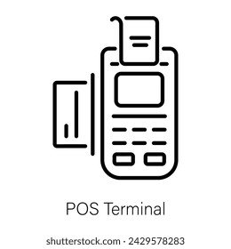 Here’s a linear icon of pos terminal 