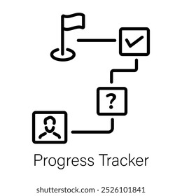 A linear icon of progress tracker 