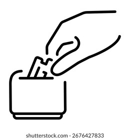 A linear icon representing a blade case