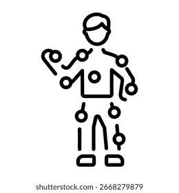 A linear icon representing motion tracking sensor