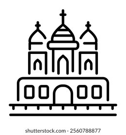 A linear icon of a russian building 