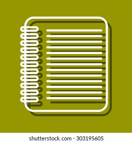 Linear icon of sheet for use in logo or web design. Often used for back to school design, stationery stores. Modern vector illustration for web store and mobile app.