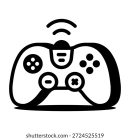 Un icono lineal que muestra una consola de juegos