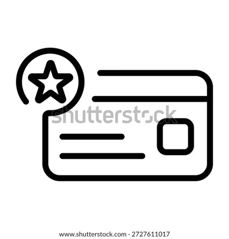 A linear icon showing a loyalty card