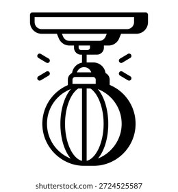 Um ícone linear mostrando uma bola de perfuração