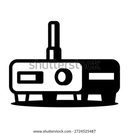 A linear icon showing a router