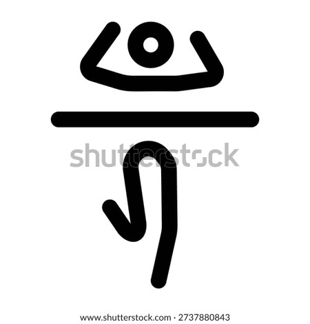 A linear icon showing victory finish celebration