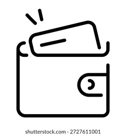 Ein lineares Symbol, das eine Brieftasche anzeigt