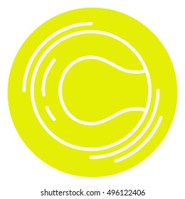Linear icon. Tennis ball. Vector illustration isolated on white background.