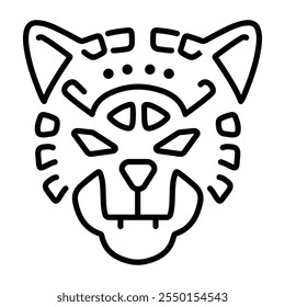 Ein lineares Symbol der Tigertätowierung 