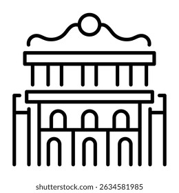 A linear icon of versailles palace building