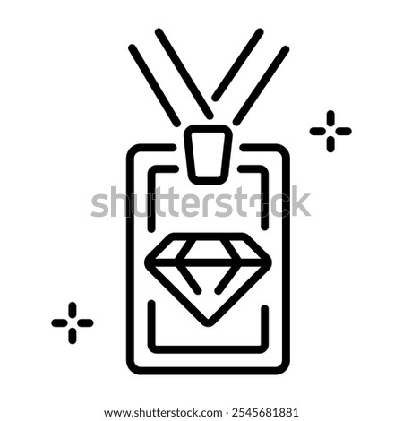 A linear icon of vip pass 