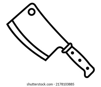 linear icon vise for butchering meat. flat vector illustration.