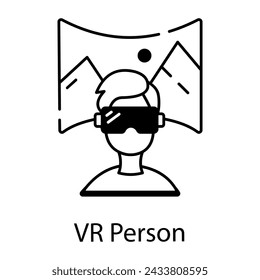 Hier � eine lineare Ikone der VR-Person