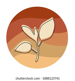 linear icons for eternal stories, icons for social accounts. Vector Design. bohemian template in ethnic style for womanly profile,