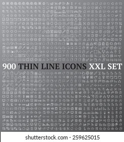 Linear icons exclusive XXL collection ideal for wireframe developing and mockup design