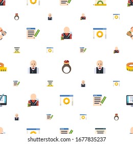 linear icons pattern seamless. Included editable flat tailor, handmade Jewelry, Blog management, SEO copywriting, Croupier, software, measuring icons. linear icons for web and mobile.